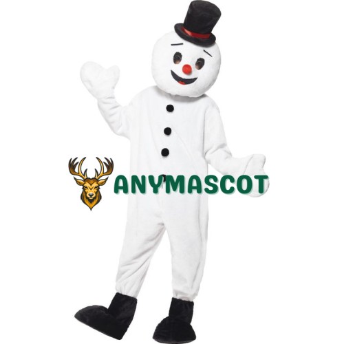 Black Hat Snowman Mascot Costume