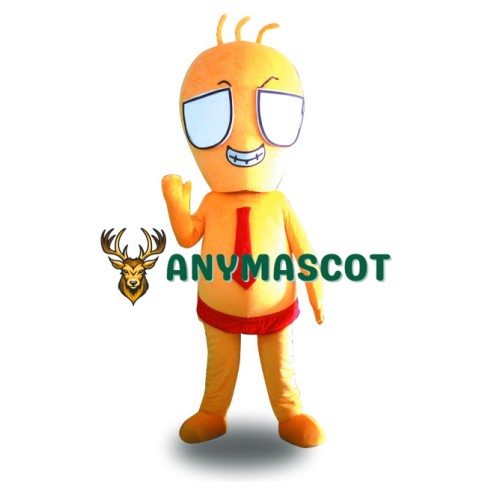 Orange Boy Strange Boy Mascot Costume