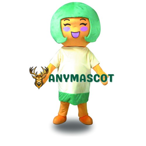Professional Green Hair Girl Strange Girl Mascot Costume
