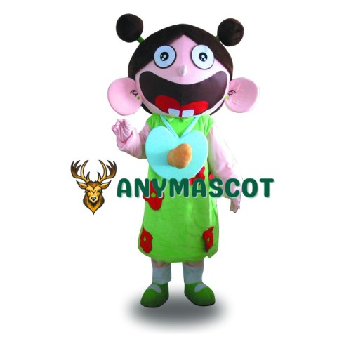 Big Mouth Girl Beautiful Girl Mascot Costume