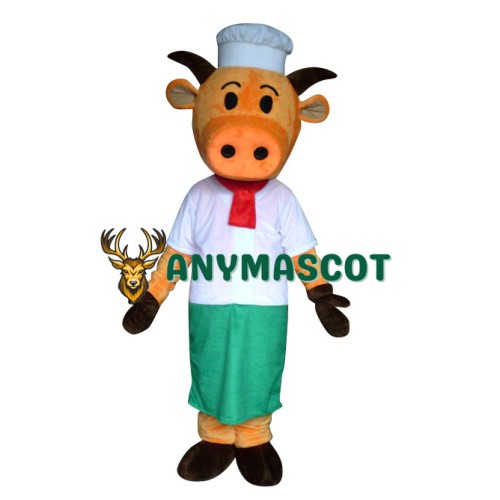Hat Orange Cow Mascot Costume