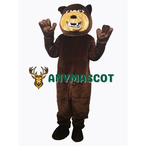 Brown Grizzly Bear Flexible Mascot Costume