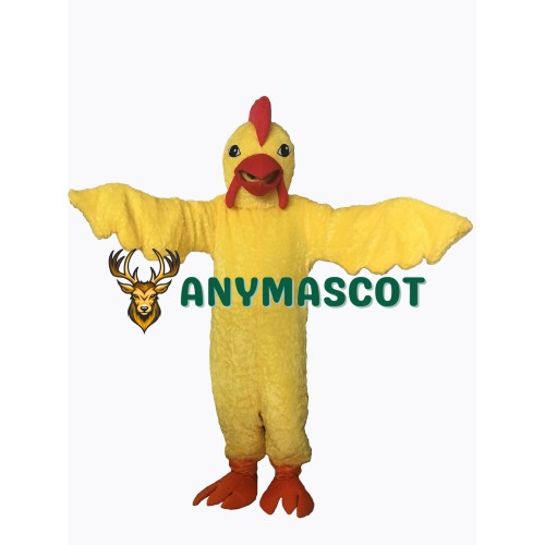 Yellow Realistic Chicken Mascot Costume 