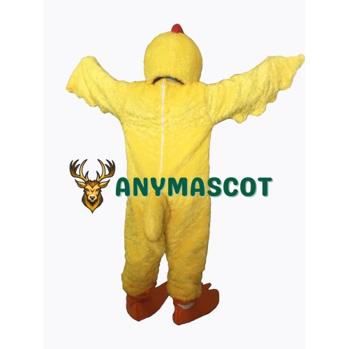 Yellow Realistic Chicken Mascot Costume 