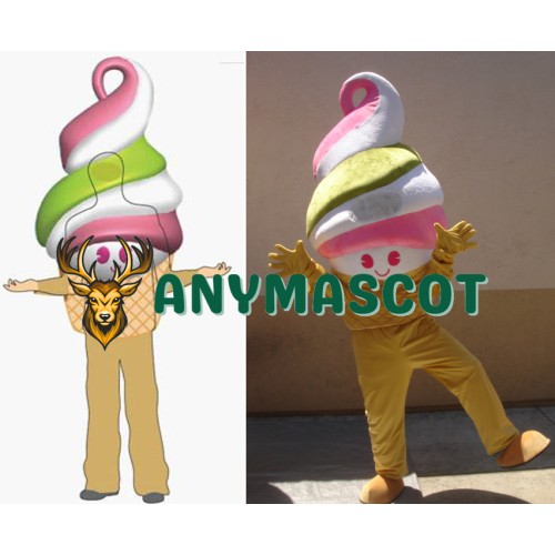  Ice Cream Cone Mascot Costume