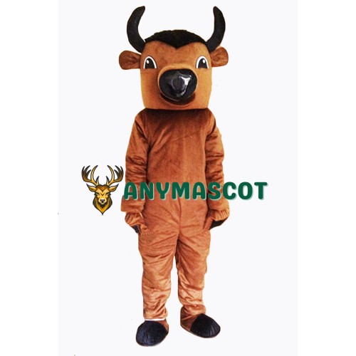 Brown Buffalo Mascot Costume